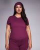 4505 4505 Curve Icon soft touch studio baby t-shirt in burgundy-Purple - 1