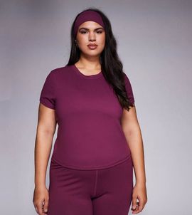 4505 4505 Curve Icon soft touch studio baby t-shirt in burgundy-Purple