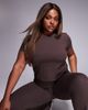4505 4505 Curve Icon soft touch studio baby T-shirt in plum chocolate-Brown - 1