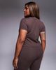4505 4505 Curve Icon soft touch studio baby T-shirt in plum chocolate-Brown - 3