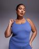 4505 4505 Curve Icon soft touch yoga cami with inner bra and adjustable straps in china blue - 1