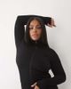 4505 4505 Curve sculpting seamless zip up long sleeve top in black - 1