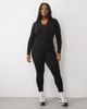 4505 4505 Curve sculpting seamless zip up long sleeve top in black - 3