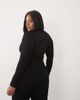 4505 4505 Curve sculpting seamless zip up long sleeve top in black - 4