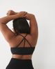 4505 4505 Curve seamless baby rib medium support sports bra with removable padding in black - 1