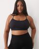 4505 4505 Curve seamless baby rib medium support sports bra with removable padding in black - 2
