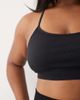 4505 4505 Curve seamless baby rib medium support sports bra with removable padding in black - 4