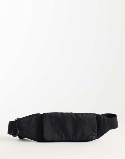 4505 4505 elastic adjustable run belt with woven flap and key pocket in black