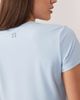 4505 4505 engineered performance waffle knit cropped running t-shirt with quick dry finish in ice blue - 3