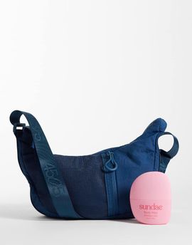 4505 4505 gym crossbody sling bag with utility mesh pocket in deep blue-Navy