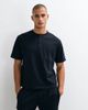 4505 4505 heavyweight cotton boxy fit henley T-shirt with quick dry finish in black - 1