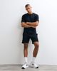 4505 4505 heavyweight cotton boxy fit henley T-shirt with quick dry finish in black - 2