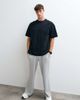 4505 4505 heavyweight cotton oversized T-shirt with back print in washed black - 4