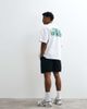 4505 4505 heavyweight cotton oversized T-shirt with chest print and quick dry finish in white - 1