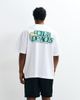 4505 4505 heavyweight cotton oversized T-shirt with chest print and quick dry finish in white - 4