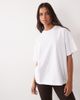 4505 4505 heavyweight cotton oversized t-shirt with retro back print in white - 3
