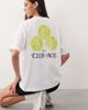 4505 4505 heavyweight cotton oversized T-shirt with tennis back print and quick dry finish in white - 4