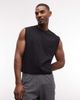 4505 4505 heavyweight quick dry cropped cotton tank with back graphic in washed black - 2