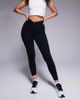 4505 4505 Hourglass Icon soft touch wrap waist yoga leggings in black - 1