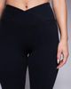 4505 4505 Hourglass Icon soft touch wrap waist yoga leggings in black - 4