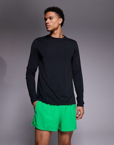 4505 4505 Icon 3 inch quick dry running shorts with back phone pocket in neon green