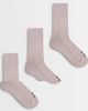 4505 4505 Icon 3 pack non slip grip Pilates crew socks in blush pink - 1