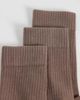 4505 4505 Icon 3 pack non slip grip Pilates crew socks in fawn-Brown - 3