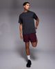 4505 4505 Icon 5 inch quick dry training shorts with zip pockets in dark burgundy-Red - 1