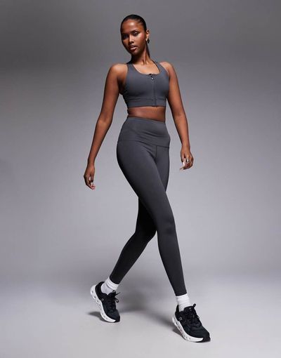 4505 4505 Icon active booty sculpt high waist gym leggings with inner pocket in smoke gray