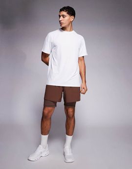 4505 4505 Icon active quick dry base layer training half tights with phone pocket in brown