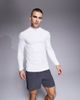 4505 4505 Icon active quick dry muscle fit base layer training long sleeve mock neck top in white - 1