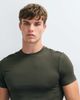 4505 4505 Icon active quick dry muscle fit base layer training t-shirt in khaki green - 4