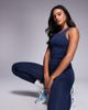 4505 4505 Icon active racer back tank top with inner bra and removable padding in navy ink-Gray - 2