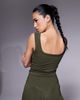4505 4505 Icon active slightly cropped tank top in khaki-Green - 2