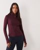 4505 4505 Icon active zip up sculpting long sleeve jacket with zip pockets in wine-PURPLE - 1