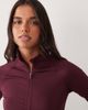4505 4505 Icon active zip up sculpting long sleeve jacket with zip pockets in wine-PURPLE - 2