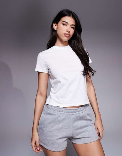 4505 4505 Icon boxy fit cotton t-shirt with quick dry finish in white