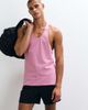 4505 4505 Icon cotton drop armhole stringer tank top with quick dry finish in pink wash - 1