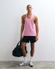4505 4505 Icon cotton drop armhole stringer tank top with quick dry finish in pink wash - 3