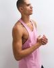 4505 4505 Icon cotton drop armhole stringer tank top with quick dry finish in pink wash - 4