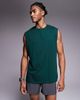 4505 4505 Icon cotton oversized pump training tank top with quick dry finish in pine green - 1