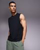 4505 4505 Icon cotton oversized pump training tank with quick dry finish in black - 3