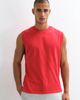 4505 4505 Icon cotton oversized pump training tank with quick dry finish in deep red - 1