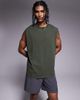 4505 4505 Icon cotton oversized pump training tank with quick dry finish in khaki-Green - 1