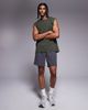 4505 4505 Icon cotton oversized pump training tank with quick dry finish in khaki-Green - 2