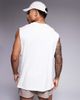 4505 4505 Icon cotton oversized pump training tank with quick dry finish in off white - 4