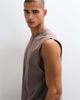4505 4505 Icon cotton oversized pump training tank with quick dry finish in taupe brown - 3