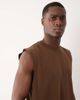 4505 4505 Icon cotton oversized pump training tank with quick dry finish in washed light brown - 1
