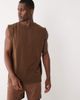 4505 4505 Icon cotton oversized pump training tank with quick dry finish in washed light brown - 4