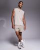4505 4505 Icon cotton oversized pump training tank with quick dry finish in washed stone-Neutral - 2